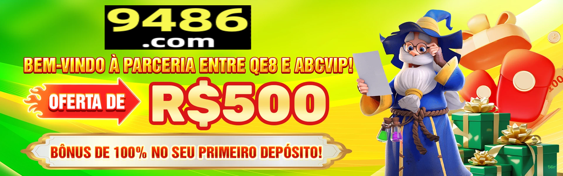 Bônus boas-vindas 56r R$100